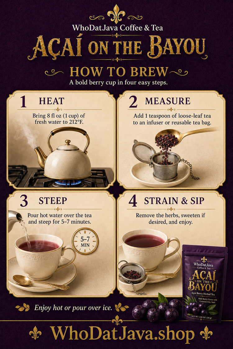 Acai on the Bayou Acai Berry Herbal Tea detail 3