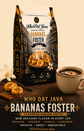 Bananas Foster Flavored Coffee packaging, flavored coffee