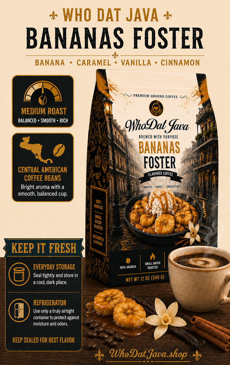 Bananas Foster Flavored Coffee detail 2