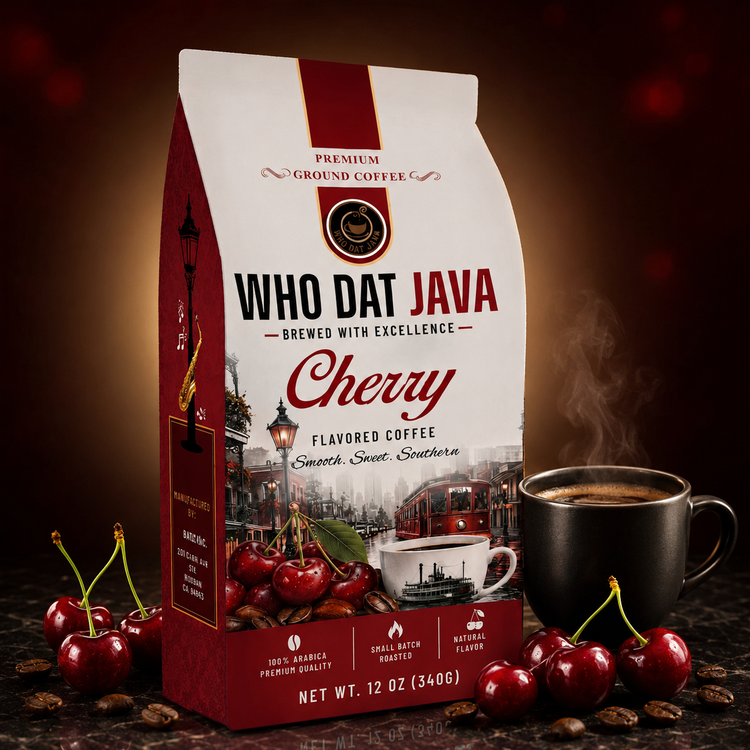 Cherry Flavored Coffee packaging, flavored coffee