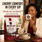 Cherry Flavored Coffee prepared in a cup