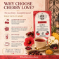 Cherry Love Sweet Cherry Herbal Tea prepared in a cup