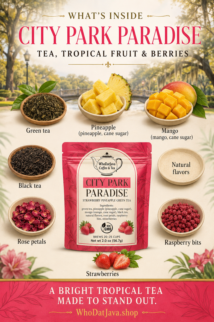 City Park Paradise Strawberry Pineapple Green Tea detail 2