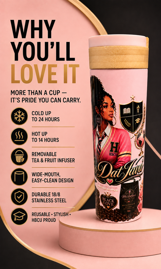 WhoDatJava HBCU On-The-Go Cup prepared in a cup