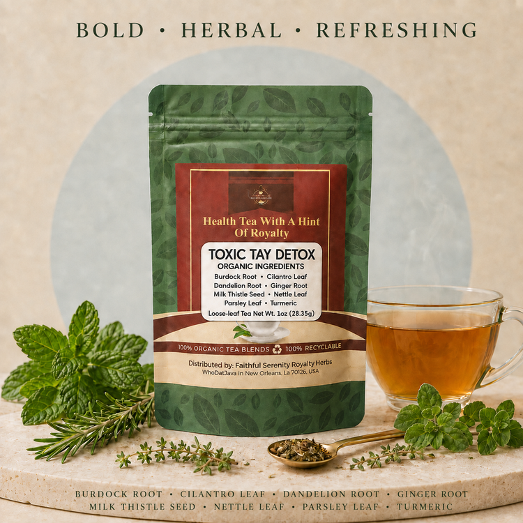 Toxic Tay Detox Organic Loose-Leaf Tea packaging