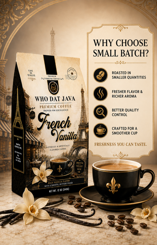French Vanilla Flavored Coffee prepared in a cup