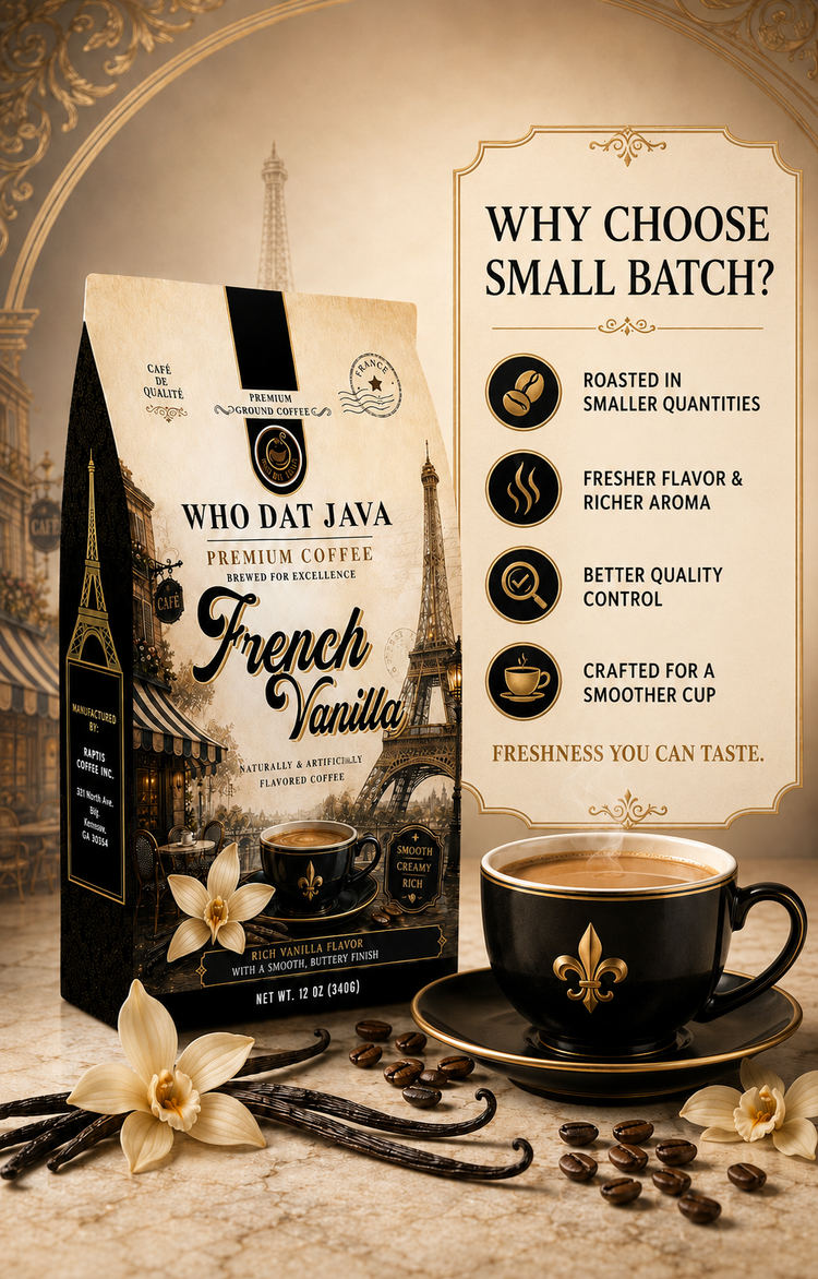 French Vanilla Flavored Coffee prepared in a cup