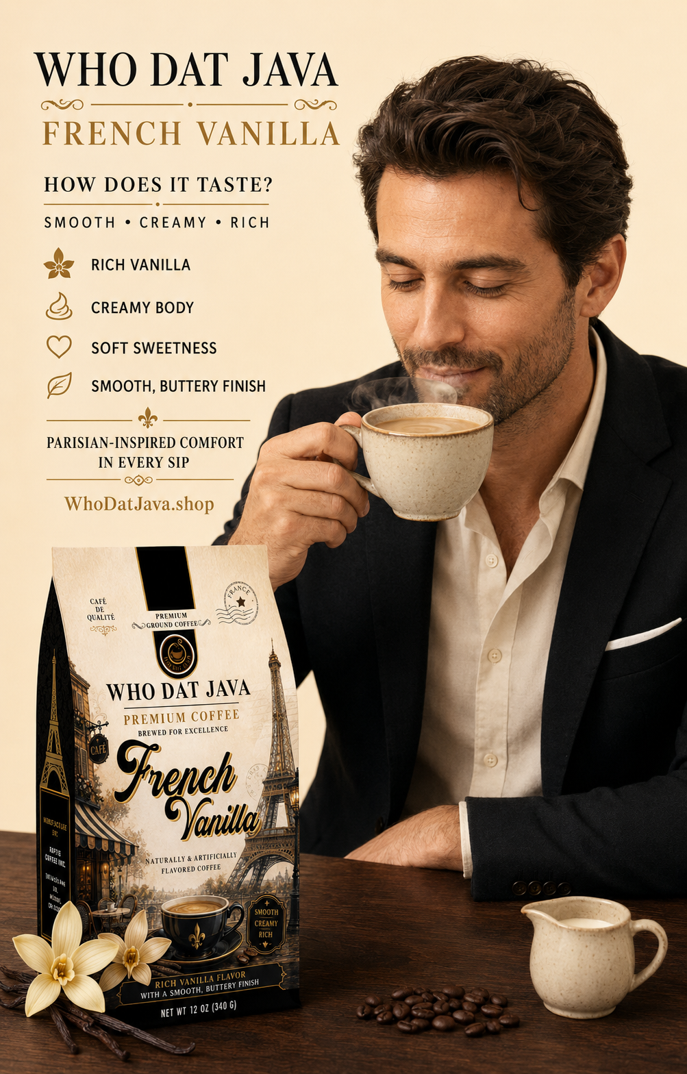 French Vanilla Flavored Coffee detail 2