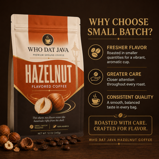 Hazelnut Flavored Coffee prepared in a cup