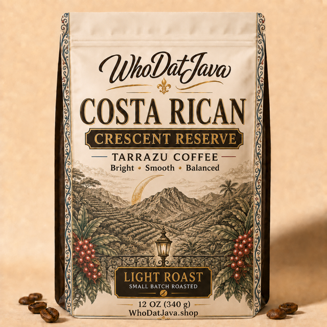 Costa Rican "Crescent Reserve" Tarrazu Coffee, 12 oz bag