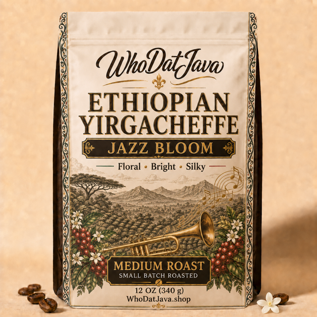 Ethiopian Yirgacheffe "Jazz Bloom" Coffee, 12 oz bag