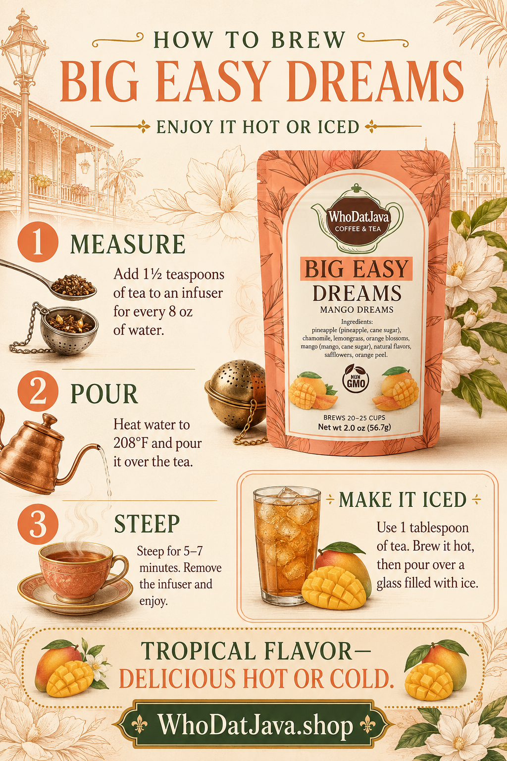 Big Easy Dreams Mango Tea detail 4