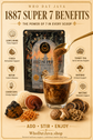 1887 Super 7 Organic Mushroom Powder prepared in a cup