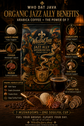 Jazz Ally Mushroom Mix Ground Coffee prepared in a cup