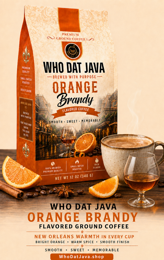 Orange Brandy Flavored Coffee packaging, flavored coffee
