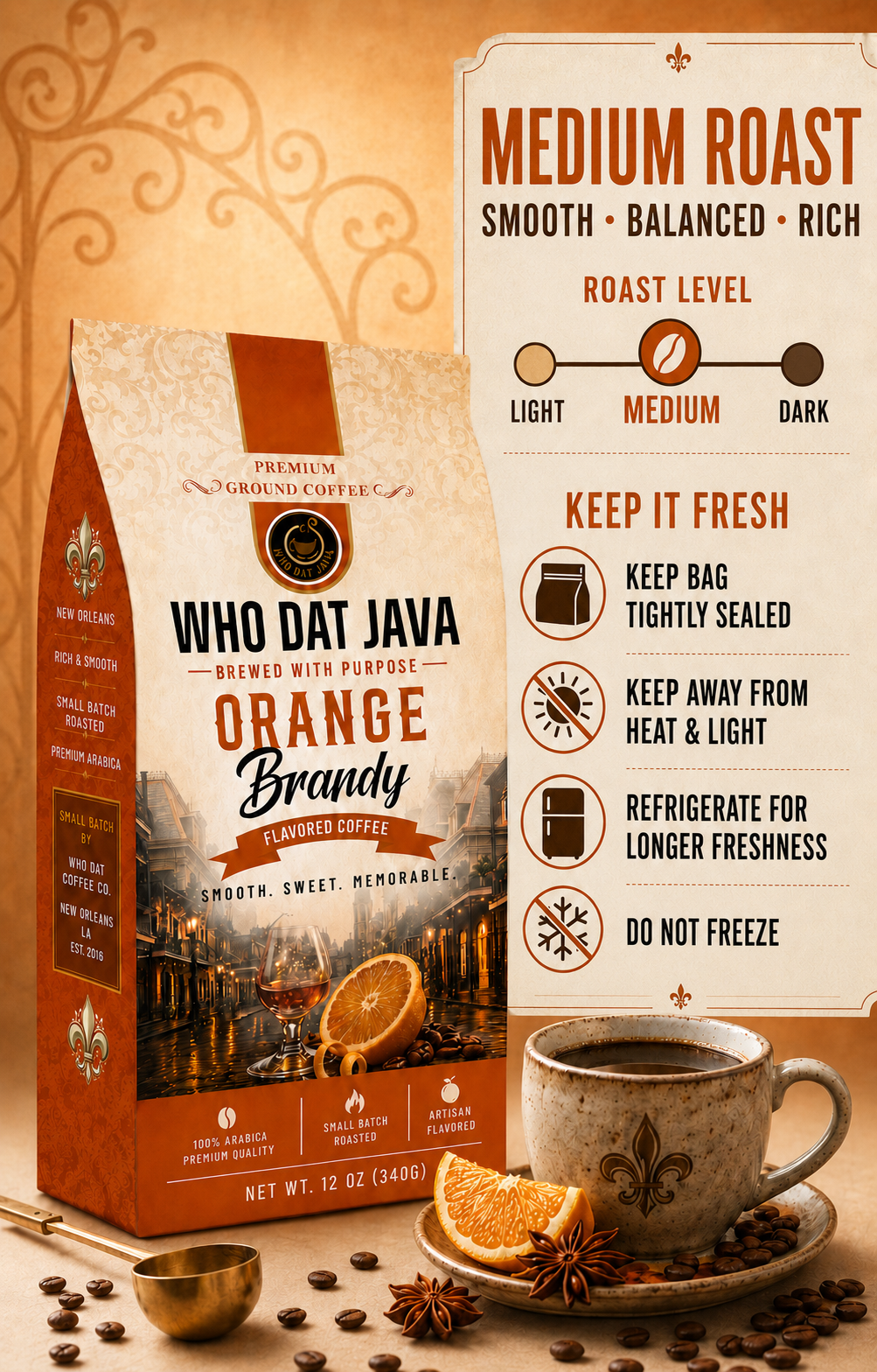 Orange Brandy Flavored Coffee detail 3
