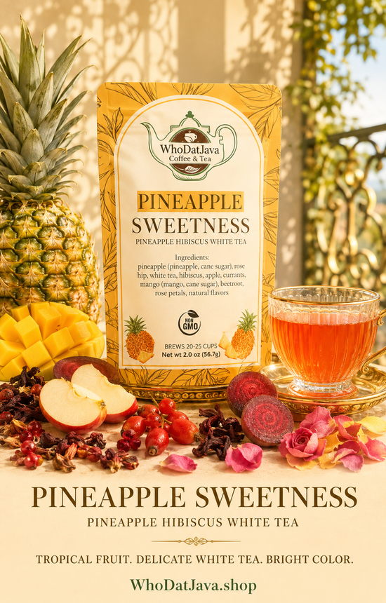 Pineapple Sweetness Pineapple Hibiscus White Tea packaging, herbal tea