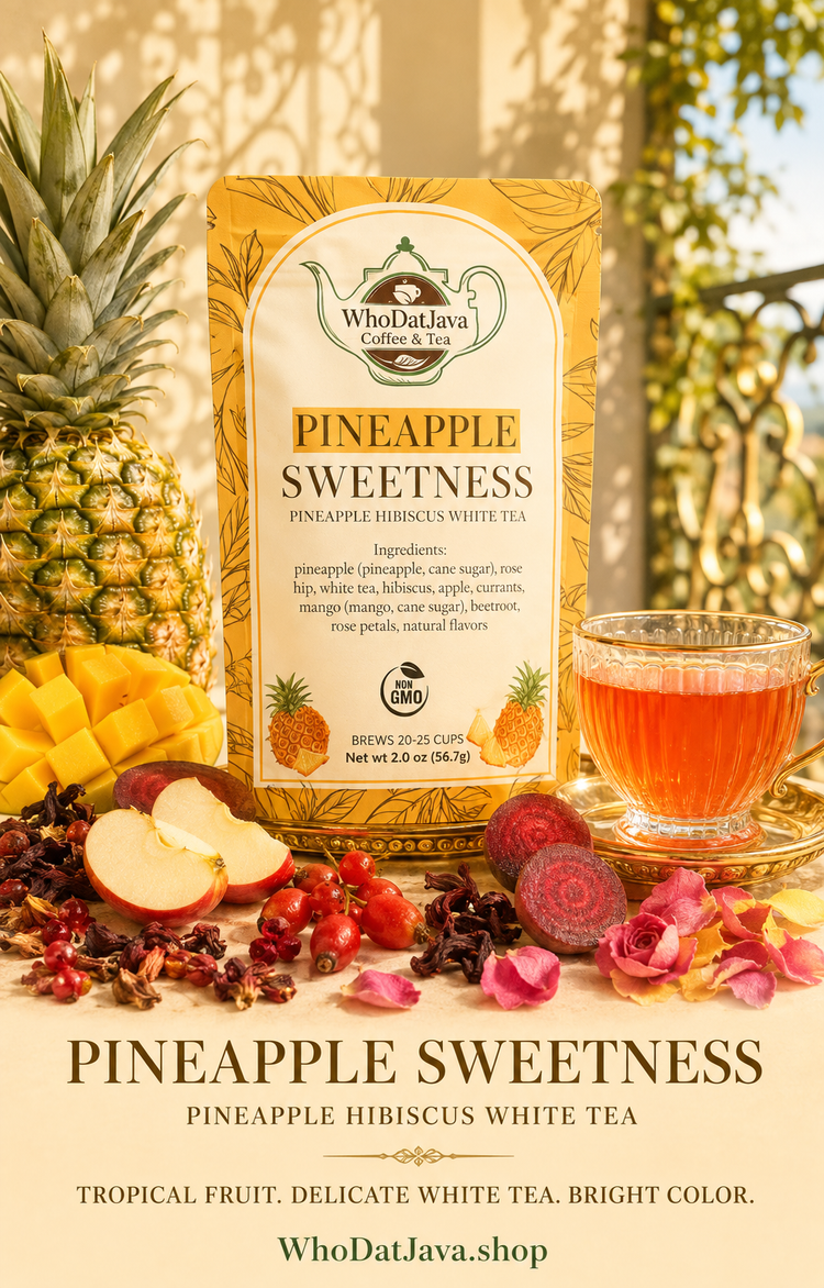 Pineapple Sweetness Pineapple Hibiscus White Tea packaging, herbal tea