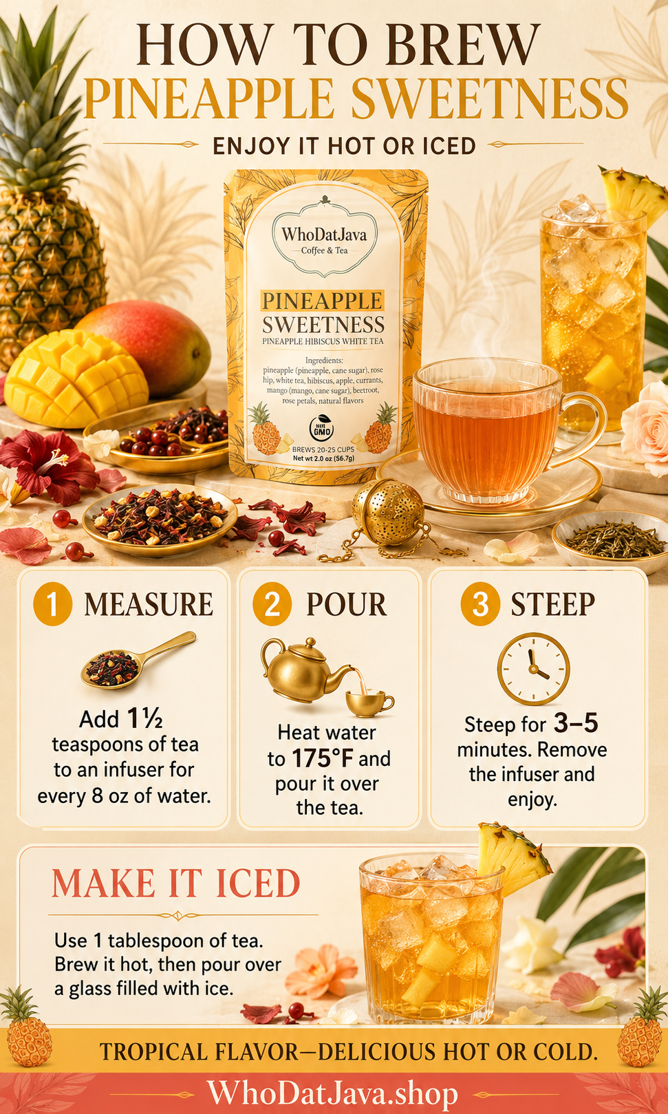 Pineapple Sweetness Pineapple Hibiscus White Tea detail 4