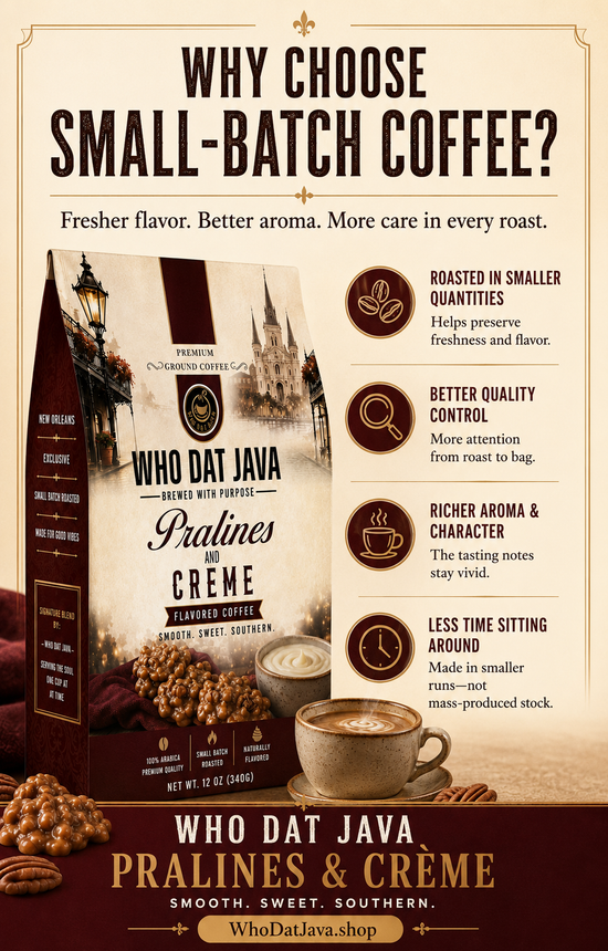 Pralines and Crème Flavored Coffee prepared in a cup