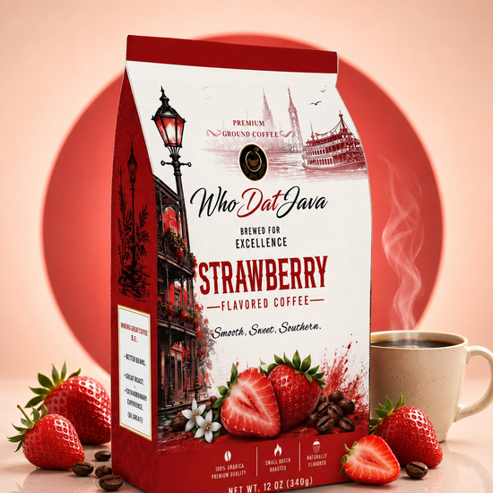 Strawberry Flavored Coffee packaging, flavored coffee