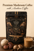 Scholar Grind Instant Mushroom Coffee packaging, mushroom coffee