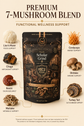 Scholar Grind Instant Mushroom Coffee prepared in a cup