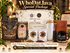 Who Dat Java subscription box with mushroom coffee, mushroom powder, loose leaf teas, tumbler, mug, journal and milk frother