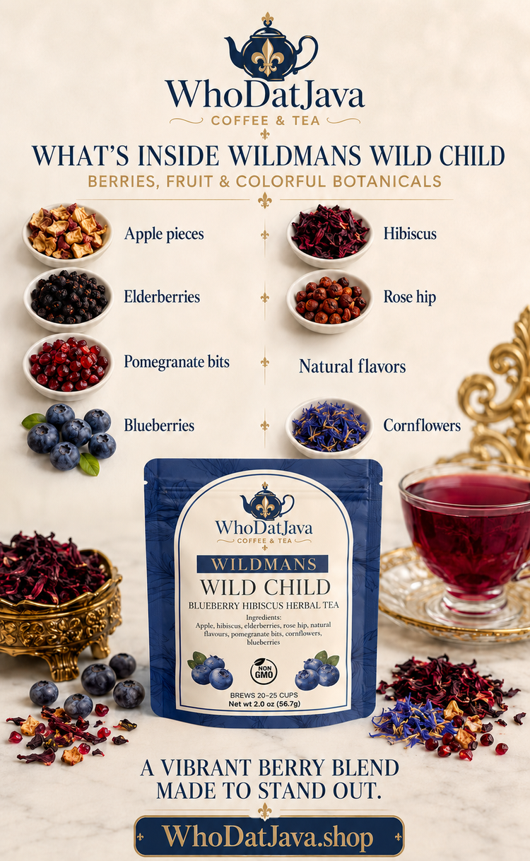 Wildmans Wild Child Blueberry Hibiscus Herbal Tea detail 2